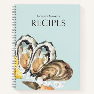 Oyster Love Recipe Journal - Ice Blue