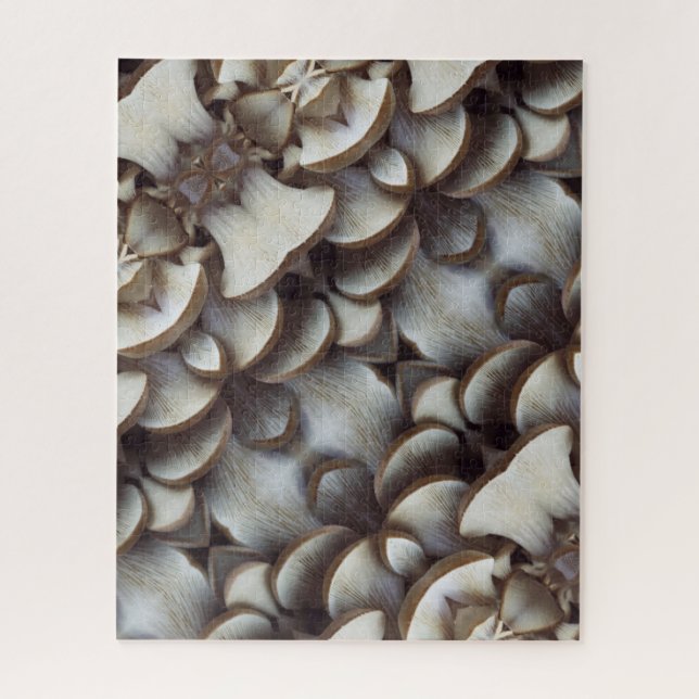 Oyster Mushroom Fun House Mirror Style Jigsaw Puzzle (Vertical)