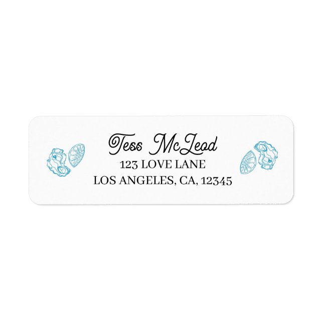 Oyster Party Return Address Labels (Front)