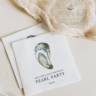 Oyster Pearl Party   Dual Oysters Napkin