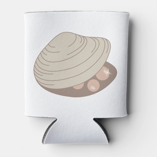 Oyster Pearls Can Cooler (Front)