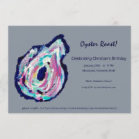 Oyster Roast Party Invitation - Dove Grey