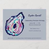 Oyster Roast Party Invitation in Light Grey