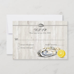 Oyster Roast Seafood Nautical Party RSVP Reply Card
