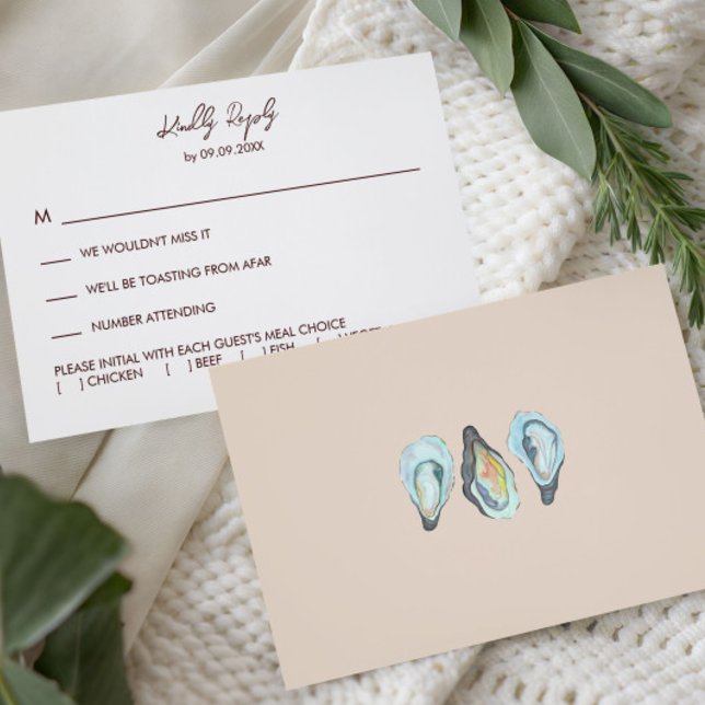Oyster Roast Wedding Invitation, RSVP Card (Creator Uploaded)