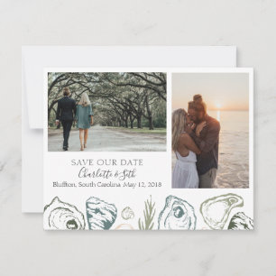 Oyster Save the Dates with Photographs Save The Date