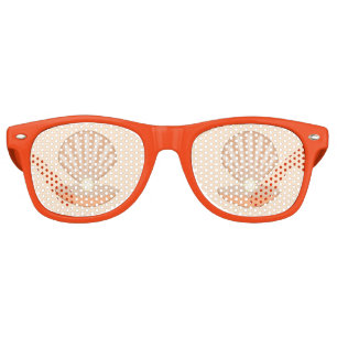 Oyster shell and Pearl Gender Neutral Baby Shower Retro Sunglasses
