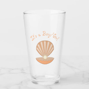 Oyster shell and Pearl Gender Neutral Custom Glass