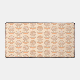 Oyster shell and Pearl Gender Neutral Patterned Desk Mat