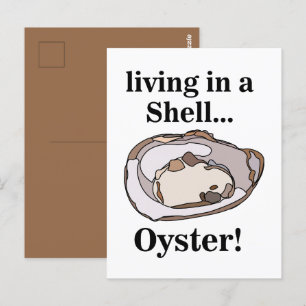 Oyster Shell Funny Postcard