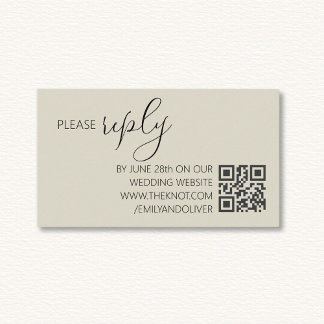 Oyster Shells Wedding Response Card Enclosure Card