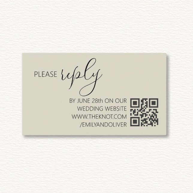 Oyster Shells Wedding Response Card Enclosure Card (Creator Uploaded)
