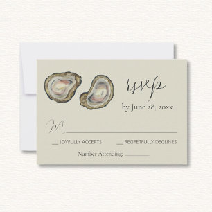 Oyster Shells Wedding RSVP Response Card