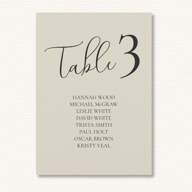 Oyster Shells Wedding Table Seating Chart Cards (Creator Uploaded)