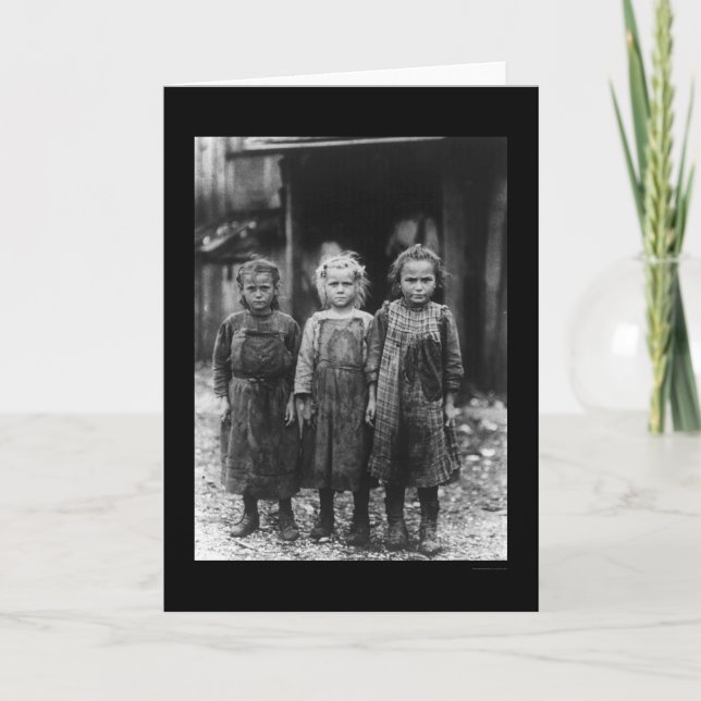 Oyster Shucker Girls 1910 Card (Front)