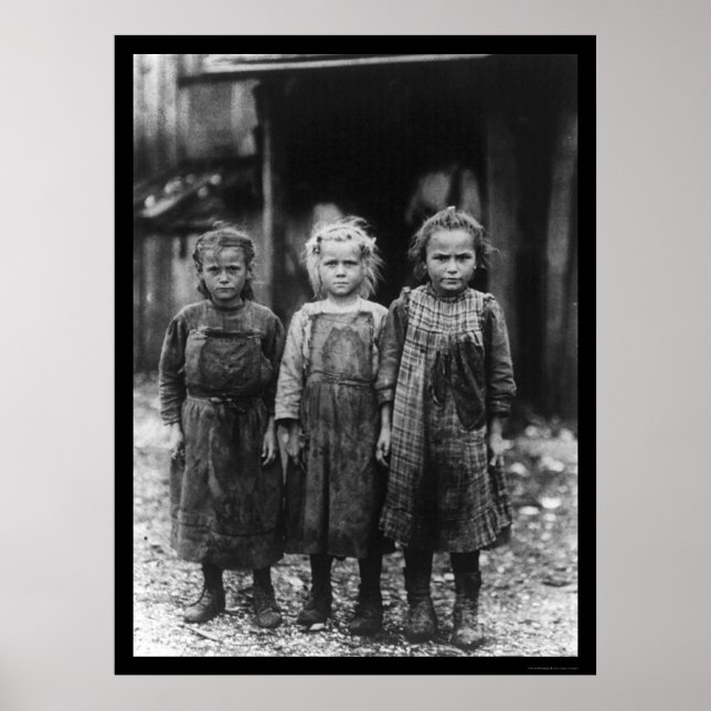Oyster Shucker Girls 1910 Poster (Front)
