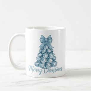 Oyster Tree Bow Preppy Merry Christmas Coquette Coffee Mug