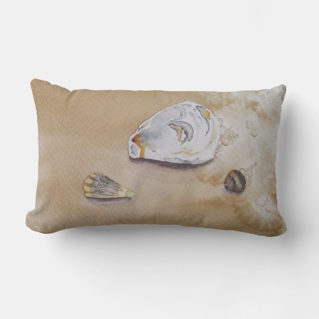 Oyster watercolor cushion (Front)