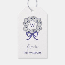 Oyster Wreath Custom Gift Tags