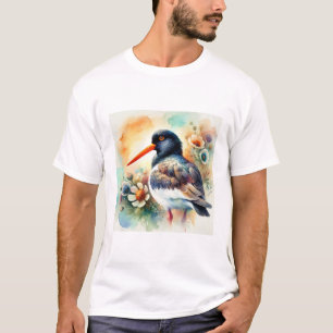 Oystercatcher 260924AREF133 - Watercolor T-Shirt