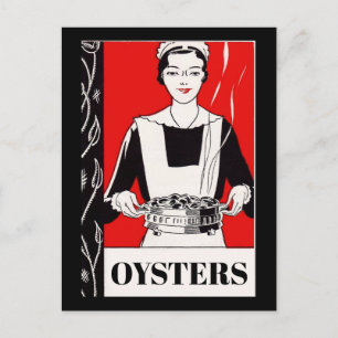 Oysters, add text postcard