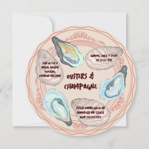 Oysters and Champagne Wedding Bridal Shower Invitation