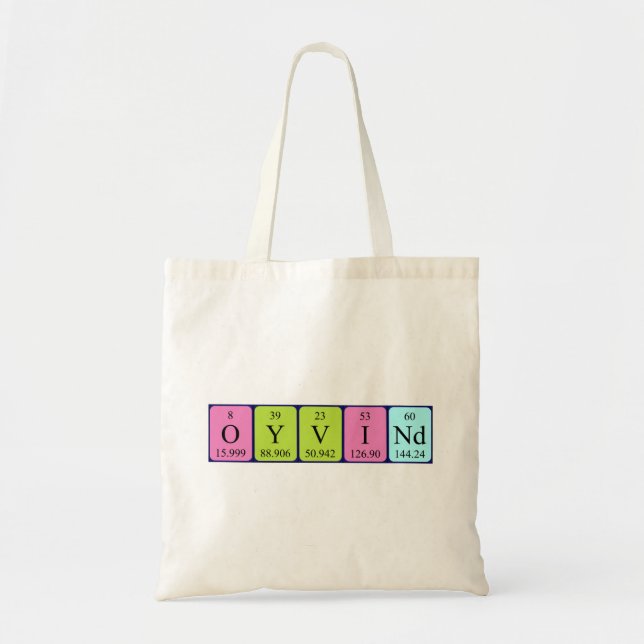 Øyvind periodic table name tote bag (Front)