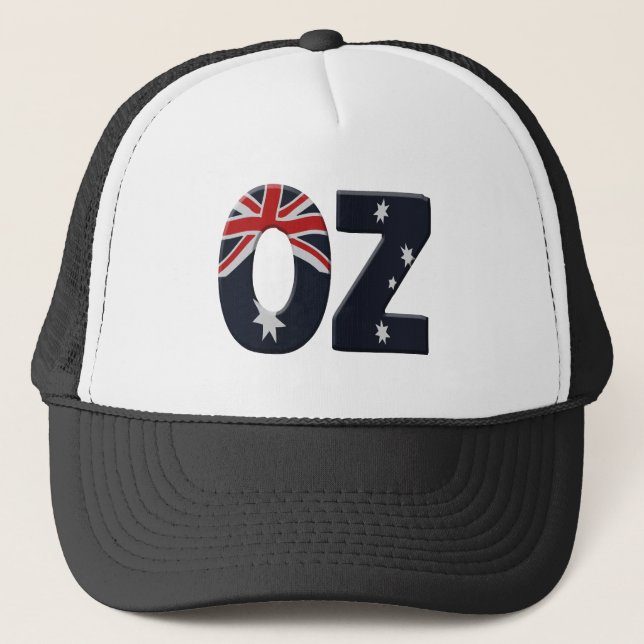 Oz + Australia flag Trucker Hat (Front)