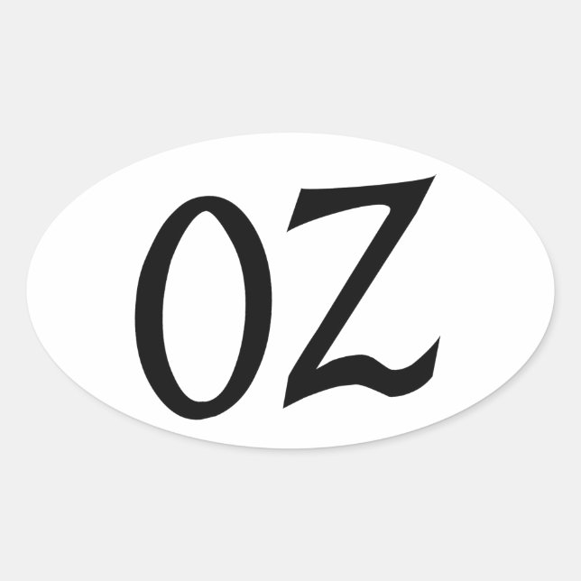 Oz Black Sticker (Front)