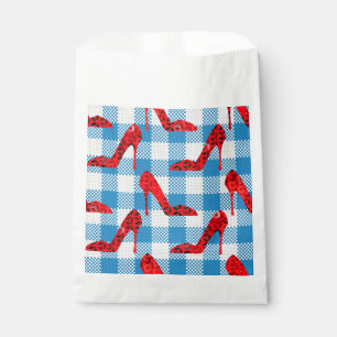oz blue gingham ruby slippers favour bag