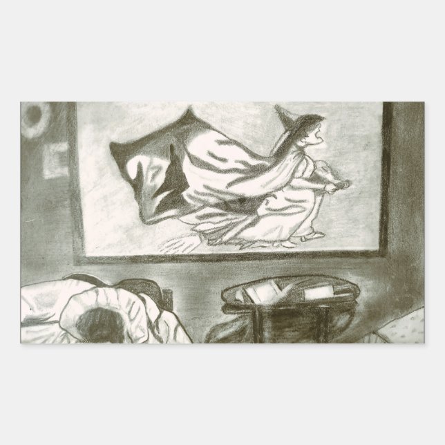 OZ DOROTHY IN THE TWISTER  RECTANGULAR STICKER (Front)