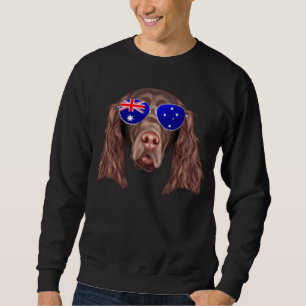 OZ Flag Field Spaniel Dog Australia Pocket Sweatshirt