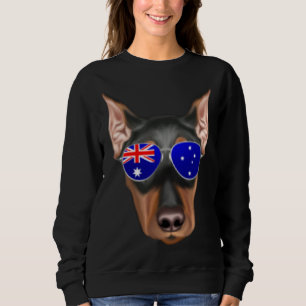 OZ Flag German Pinscher Dog Australia Pocket Sweatshirt