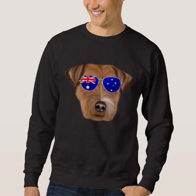 OZ Flag Russell Terrier Dog Australia Pocket Sweatshirt (Front)