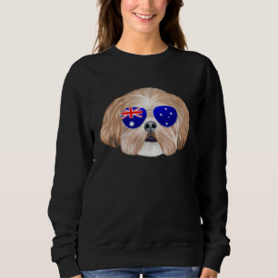 OZ Flag Shih Tzu Dog Australia Pocket Sweatshirt