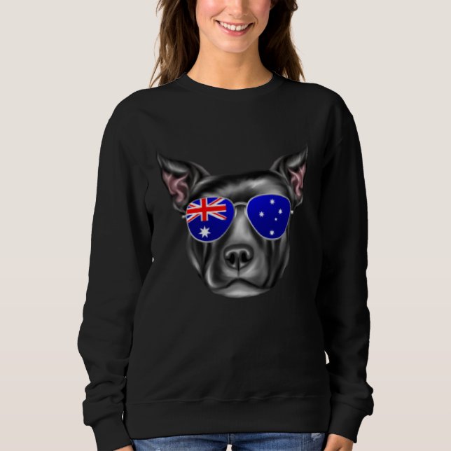 OZ Flag Staffordshire Bull Terrier Dog Australia P Sweatshirt (Front)