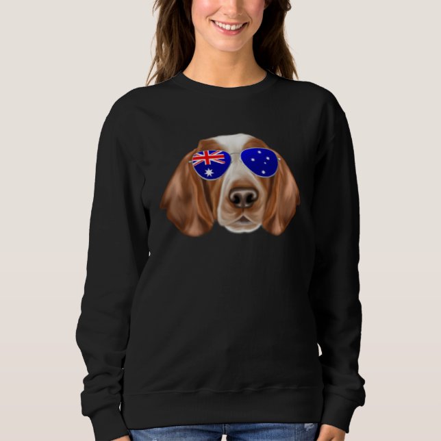 OZ Flag Welsh Springer Spaniel Dog Australia Pocke Sweatshirt (Front)