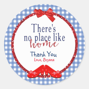 OZ No Place Like Home Party Favour Sticker Labels