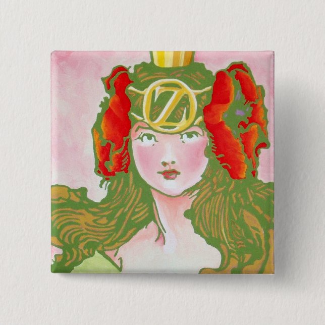 Oz Pinback - Ozma 15 Cm Square Badge (Front)