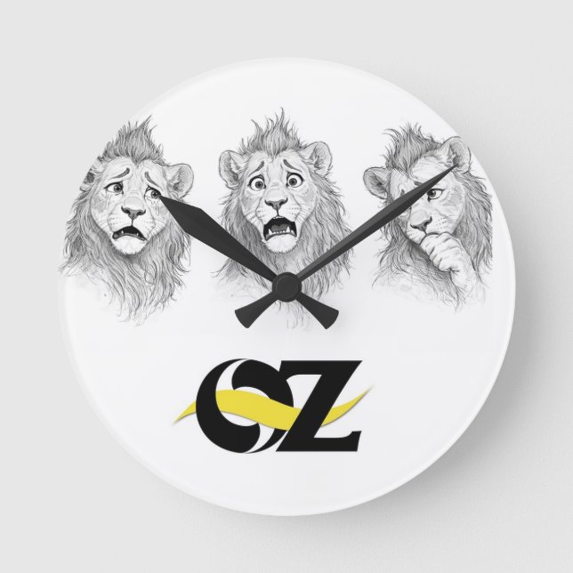 Oz Wall Clock with the Cowardly Lion (Front)