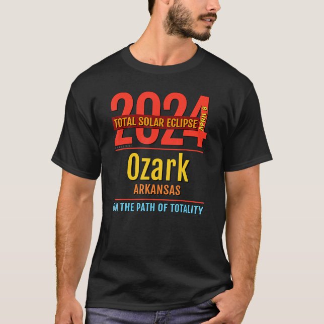 Ozark Arkansas AR Total Solar Eclipse 2024 4 T-Shirt (Front)