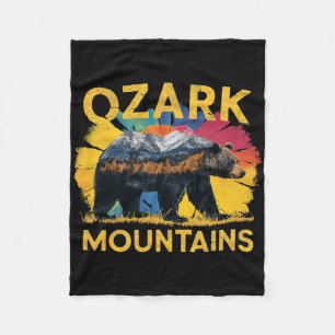 Ozark Mountains Arkansas Bear Nature Hiking Campin Fleece Blanket