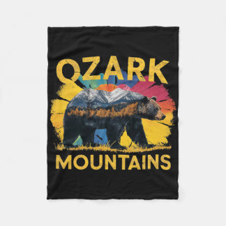 Ozark Mountains Arkansas Bear Nature Hiking Campin Fleece Blanket
