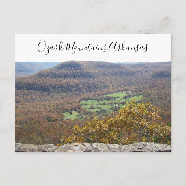 Ozark Mountains Arkansas Travel Fall Trees Postcard (Front)