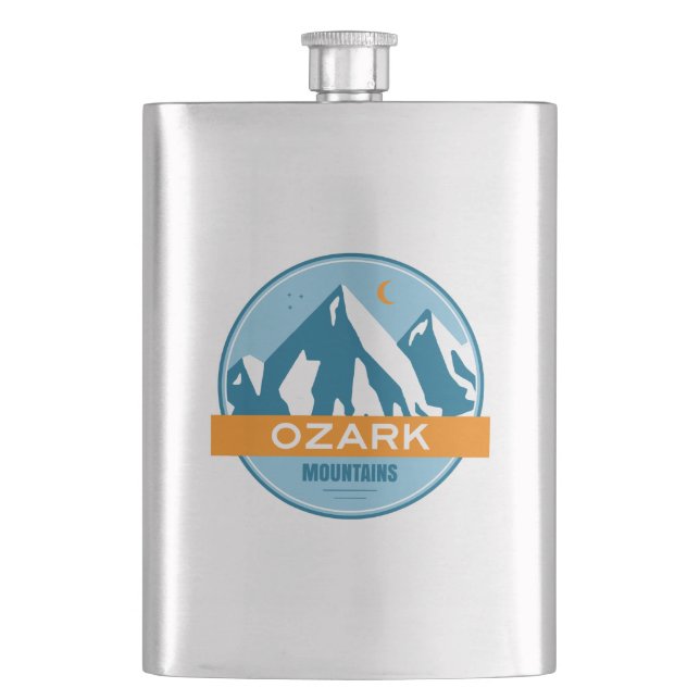 Ozark Mountains Hip Flask (Front)