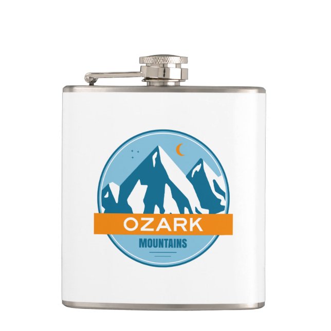 Ozark Mountains Hip Flask (Front)