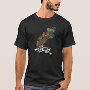 Ozark Mountains Nature Pine Cones on Branch T-Shirt