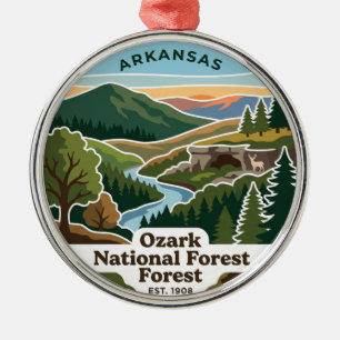 Ozark National Forest Arkansas Metal Ornament