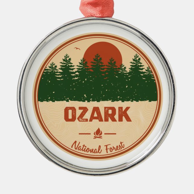 Ozark National Forest Metal Ornament (Front)