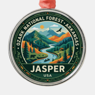 Ozark National Forest USA Metal Ornament
